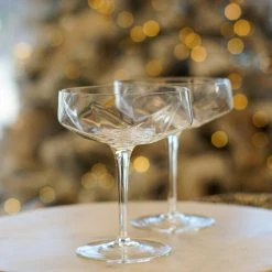 Viski Faceted Crystal Coupe New Arrivals