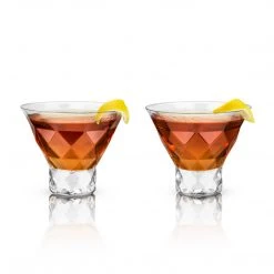 Viski Gem Crystal Martini Glasses