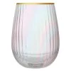 Santa Barbara Design Studio By Creative Brands Iridescent Beveled Stemless Wine Glass New Arrivals