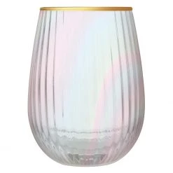 Santa Barbara Design Studio By Creative Brands Iridescent Beveled Stemless Wine Glass New Arrivals