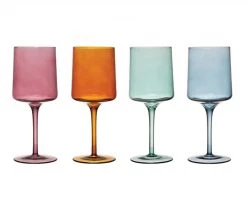 Creativeco-op Multi Color Wine Glass Set Of 4 New Arrivals