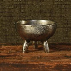 Homart Footed Taper Candle & Incense Holder In Nickle New Arrivals