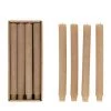 Creativeco-op New Arrivals Linen Ribbed Taper Candles - Boxed Set Of 12