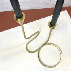 Made Market Co. Gold Loop Taper Candle Holder