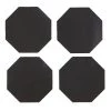 Santa Barbara Design Studio By Creative Brands Black Leather Coaster Set Of 4 New Arrivals