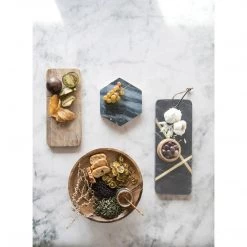 Bloomingville New Arrivals Marble & Brass Cheese Board