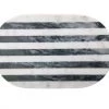 Bloomingville Rounded Black & White Striped Marble Board
