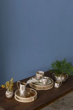 Accent Decor New Arrivals Brush Stroke Terracotta Bowl With Handles