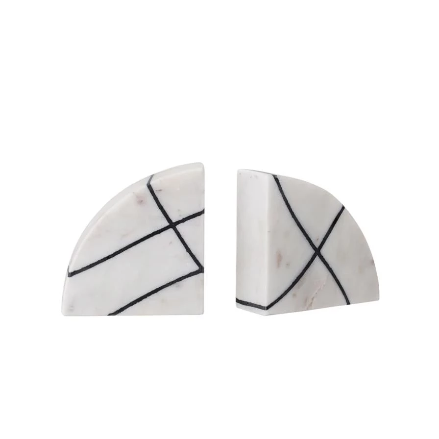 Bloomingville New Arrivals Marble Bookends 3 Bloomingville New Arrivals Marble Bookends