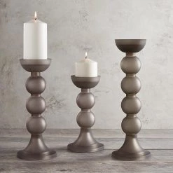 Santa Barbara Design Studio By Creative Brands Matte Grey Glass Ball Pillar Accessories
