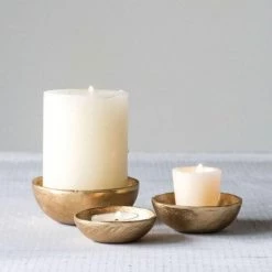 Creativeco-op Mini Gold Metal Bowl Set