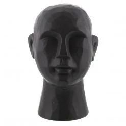 Homart New Arrivals Modern Chiseled Ceramic Bust In Black