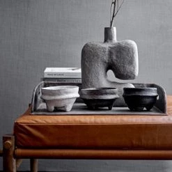 Creativeco-op Paper Mache Footed Bowl