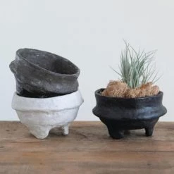 Creativeco-op Paper Mache Footed Bowl