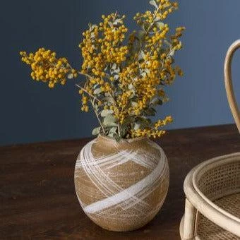 Accent Decor New Arrivals Small Brush Stroke Terracotta Vase 4 Accent Decor New Arrivals Small Brush Stroke Terracotta Vase
