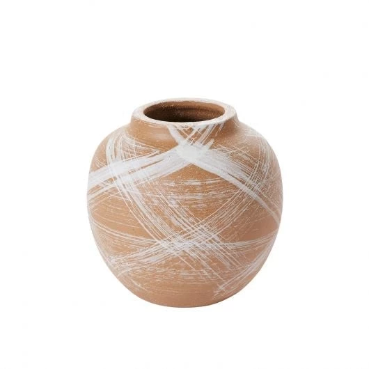 Accent Decor New Arrivals Small Brush Stroke Terracotta Vase 3 Accent Decor New Arrivals Small Brush Stroke Terracotta Vase