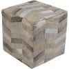 Surya Cowhide Chevron Stool