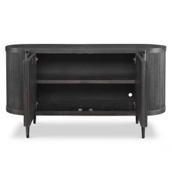 Revelation Furniture Fluted Cabinet In Black