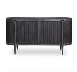 Revelation Furniture Fluted Cabinet In Black