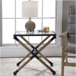 Uttermost Wrapped Iron Accent Table Furniture