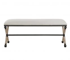 Uttermost Furniture Wrapped Iron Oatmeal Bench
