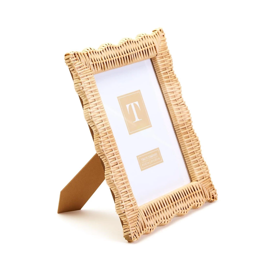 Two's Company New Arrivals 8x10 Wicker Wave Photo Frame 4 Two's Company New Arrivals 8x10 Wicker Wave Photo Frame