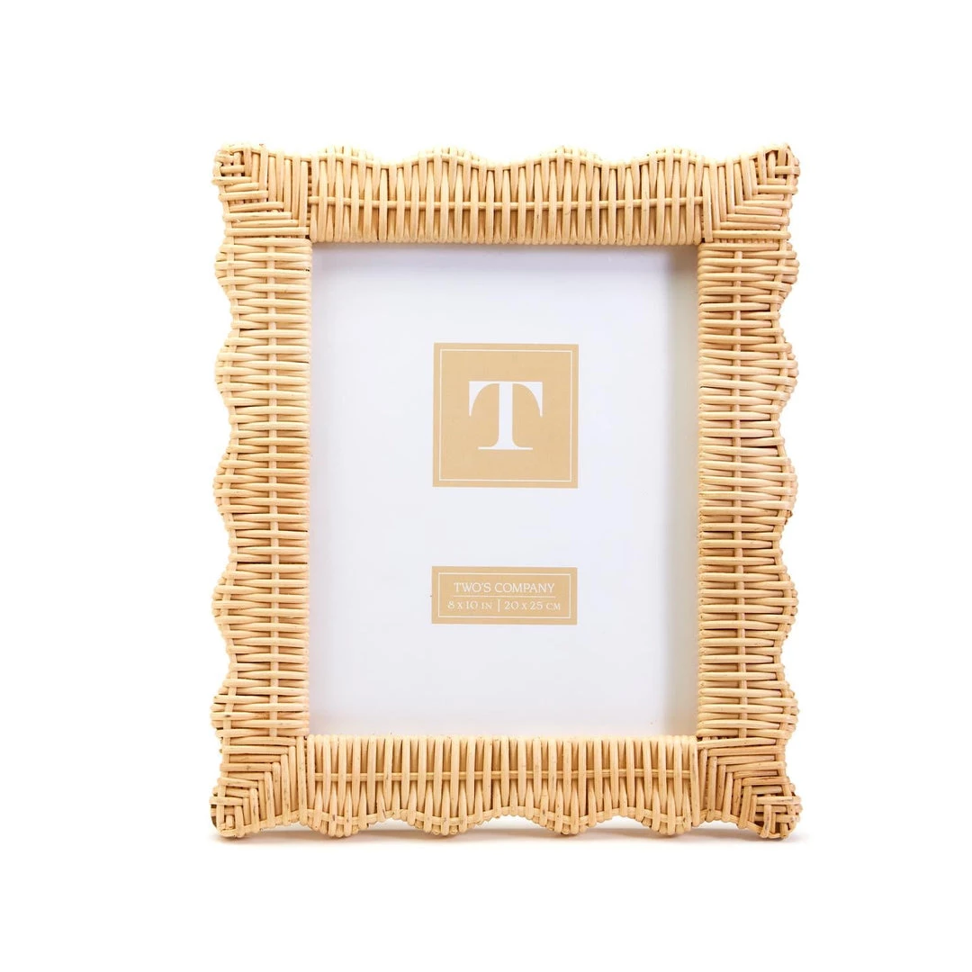 Two's Company New Arrivals 8x10 Wicker Wave Photo Frame 3 Two's Company New Arrivals 8x10 Wicker Wave Photo Frame