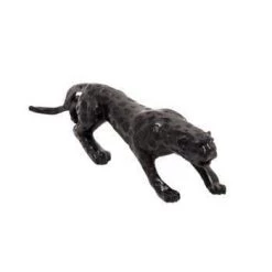 Sagebrook Home Black Resin Leopard Home Decor