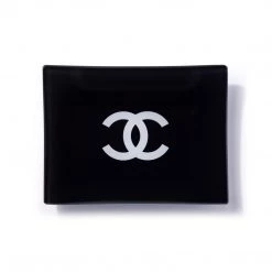 Toss Designs Black & White Designer Square Tray