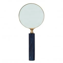 Sagebrook Home Blue Resin & Brass Magnifying Glass
