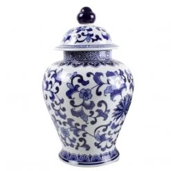 8 Oak Lane Blue & White Ginger Jar - Large Home Decor