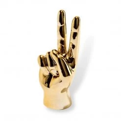 Interior Illusions Plus Gold Peace Hand Sculpture Home Decor
