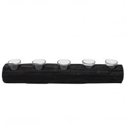 Sagebrook Home Paulownia Wood Candle Holder Home Decor