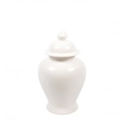 8 Oak Lane Home Decor Small White Ginger Jar