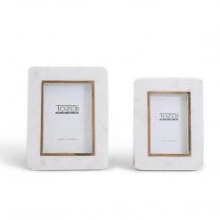 Two's Company White Marble & Brass Photo Frame New Arrivals
