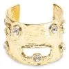 KARINE SULTAN Crystal Cut Out Gold Cuff New Arrivals