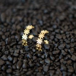 KARINE SULTAN Daisy Flower Hoop Earrings New Arrivals