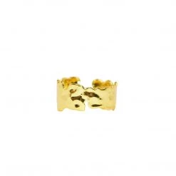 KARINE SULTAN Gold Abstract Textured Ring New Arrivals