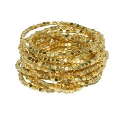 KARINE SULTAN Gold Beaded Bracelet Stack (Set Of 3)