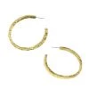 KARINE SULTAN Gold Brick Hoop Earrings 2 KARINE SULTAN Gold Brick Hoop Earrings