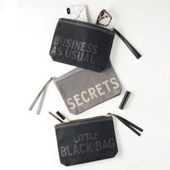 Santa Barbara Design Studio By Creative Brands Little Black Bag Black Canvas Pouch