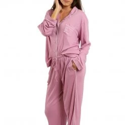 LA | TC Lifestyle Luxe Creped Pajama Set - Pink Fluent French