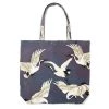 Two's Company Midnight Heron Canvas Tote
