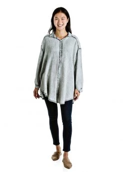 CobbleStone Living Molli Cotton Oversized Shirt Lifestyle