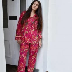 Powell Craft Pink Chinoiserie Birds PJ Set