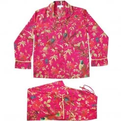 Powell Craft Pink Chinoiserie Birds PJ Set