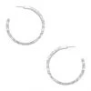 KARINE SULTAN Silver Brick Hoop Earrings New Arrivals