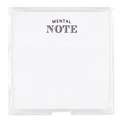 Santa Barbara Design Studio By Creative Brands Square Notepaper In Acrylic Tray - Mental Note