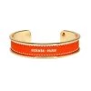 Fornash New Arrivals Upcycled Designer Ribbon Bracelet - Orange Hermes