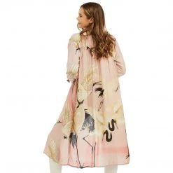 Two's Company Pink Heron Duster